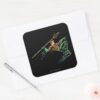 Aquaman_Lunging_with_Spear_Square_Sticker_3 Aquaman Lunging With Spear Square Sticker