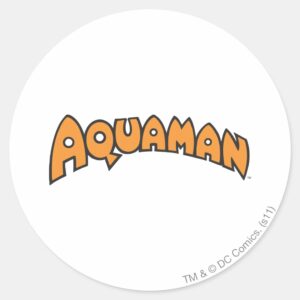 Aquaman Orange Logo Classic Round Sticker