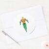 Aquaman_Runs_Classic_Round_Sticker_3 Aquaman Runs Classic Round Sticker