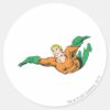 Aquaman_Soars_Classic_Round_Sticker_1 Aquaman Soars Classic Round Sticker