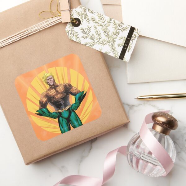 Aquaman_Standing_Square_Sticker_5 Aquaman Standing Square Sticker