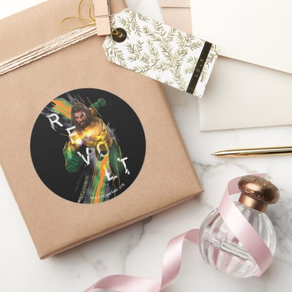 Aquaman Aquaman Revolt Refracted Graphic Classic Round Sticker