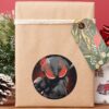 Aquaman Black Manta Red Swipe Graphic Classic Round Sticker
