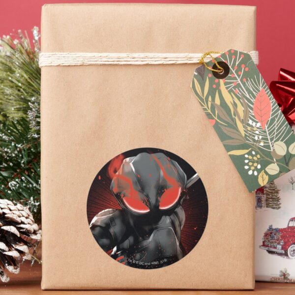 Aquaman Black Manta Red Swipe Graphic Classic Round Sticker
