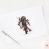 Aquaman Black Manta Scattered Typography Graphic Classic Round Sticker