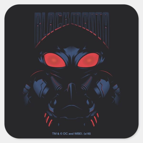 Aquaman Black Manta Shadowy Graphic Square Sticker
