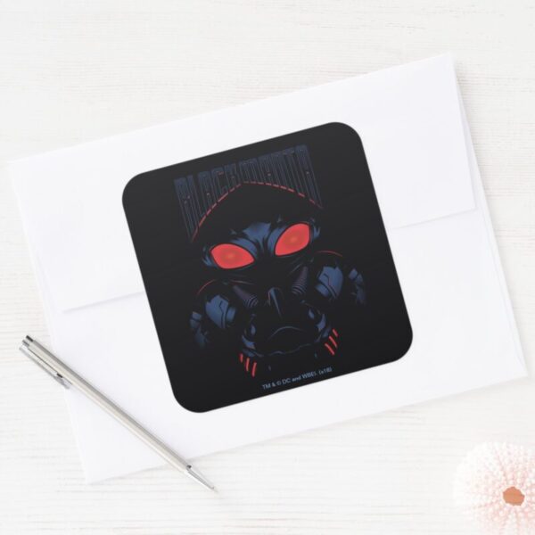 Aquaman Black Manta Shadowy Graphic Square Sticker