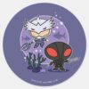 Aquaman Chibi Orm Black Manta Undersea Graphic Classic Round Sticker