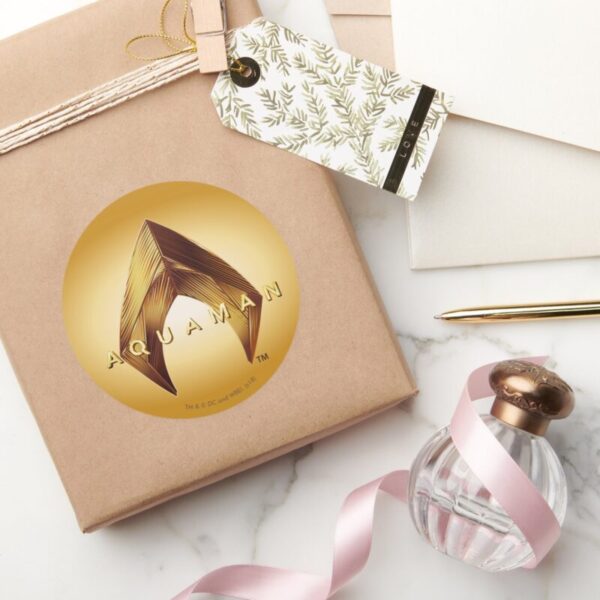 Aquaman Golden Aquaman Logo Classic Round Sticker