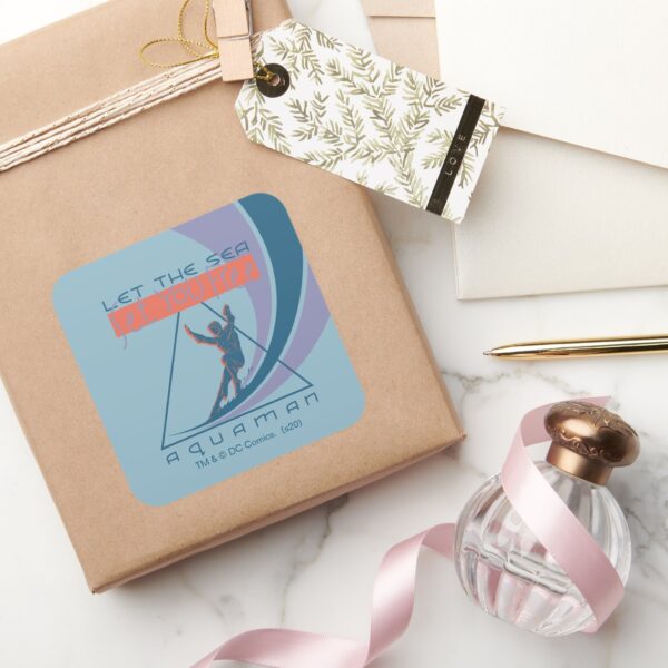 Aquaman___Let_The_Sea_Set_You_Free_Square_Sticker_5 Aquaman Let The Sea Set You Free Square Sticker