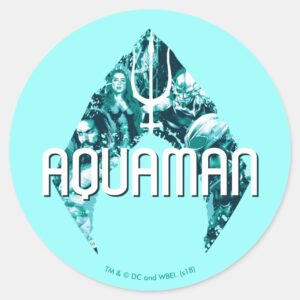 Aquaman Orin Mera Orm Black Manta In Symbol Classic Round Sticker