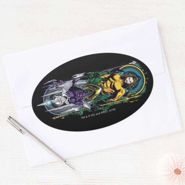 Aquaman___Orin_&_Orm_Reversible_Art_Nouveau_Panel_Oval_Sticker_3 Aquaman Orin Orm Reversible Art Nouveau Panel Oval Sticker