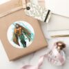 Aquaman Prince Orin With Aquaman Logo Classic Round Sticker