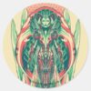 Aquaman Queen Fisherman Art Nouveau Panel Classic Round Sticker