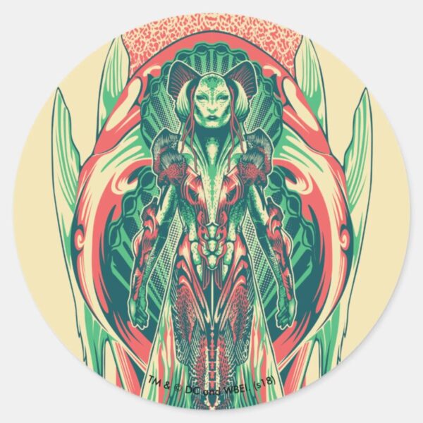 Aquaman___Queen_Fisherman_Art_Nouveau_Panel_Classic_Round_Sticker_1 Aquaman Queen Fisherman Art Nouveau Panel Classic Round Sticker