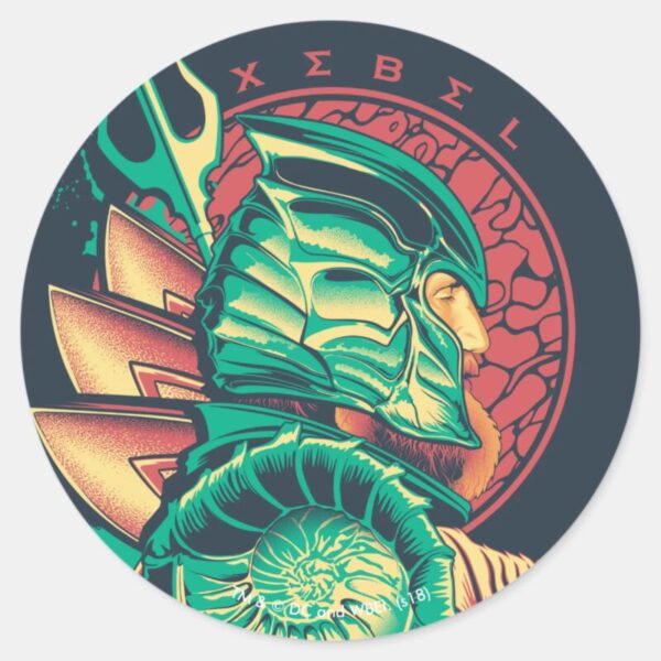 Aquaman___Xebel_King_Nereus_Graphic_Classic_Round_Sticker_1 Aquaman Xebel King Nereus Graphic Classic Round Sticker