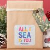 Aquaman All I Sea Is You Colorful Paisley Square Sticker
