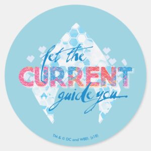 Aquaman Let The Current Guide You Logo Graphic Classic Round Sticker