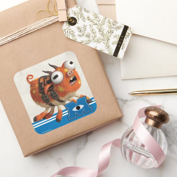 Archie_the_Pig_Square_Sticker_5 Archie The Pig Square Sticker