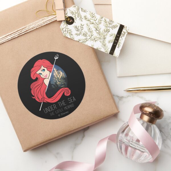 Ariel_Atlantis_Graphic_-_Under_The_Sea_Classic_Round_Sticker_5 Ariel Atlantis Graphic Under The Sea Classic Round Sticker