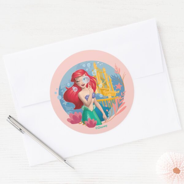 Ariel_Bubble_Badge_Classic_Round_Sticker_3 Ariel Bubble Badge Classic Round Sticker