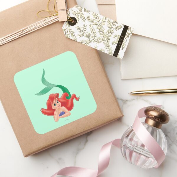 Ariel_Laying_Down_Square_Sticker_5 Ariel Laying Down Square Sticker