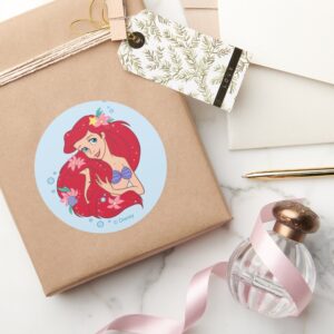 Ariel Ocean Beauty Bloom Classic Round Sticker