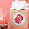 Ariel_Ocean_Beauty_Bloom_Classic_Round_Sticker_6 Ariel Ocean Beauty Bloom Classic Round Sticker