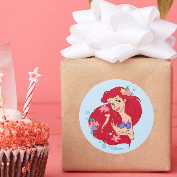 Ariel_Ocean_Beauty_Bloom_Classic_Round_Sticker_6 Ariel Ocean Beauty Bloom Classic Round Sticker