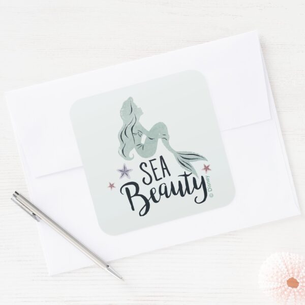Ariel_Silhouette__Sea_Beauty__Square_Sticker_3 Ariel Silhouette Sea Beauty Square Sticker