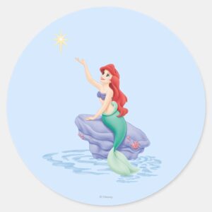 Ariel Sitting On Rock Classic Round Sticker