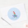 Ariel_Sitting_on_Rock_Classic_Round_Sticker_3 Ariel Sitting On Rock Classic Round Sticker