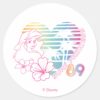 Ariel_Surf_Princess_89_Tropical_Heart_Classic_Round_Sticker_1 Ariel Surf Princess 89 Tropical Heart Classic Round Sticker