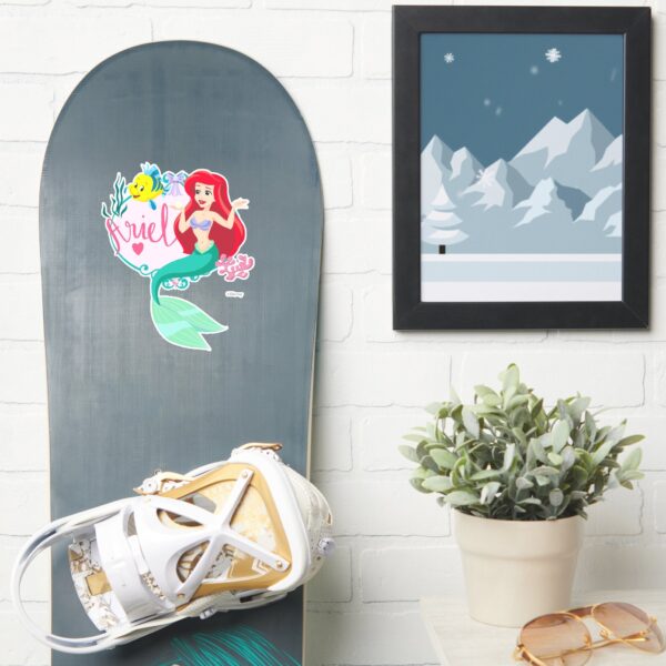Ariel With Flounder Name Graphic Sticker