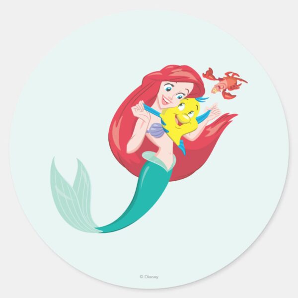 Ariel_&_Friends_Classic_Round_Sticker_1 Ariel Friends Classic Round Sticker