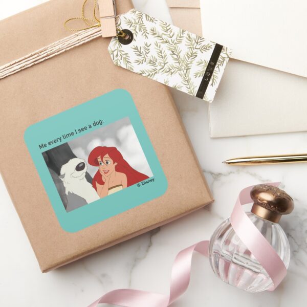 Ariel_&_Max_Meme__Me_Every_Time_I_See_A_Dog__Square_Sticker_5 Ariel Max Meme Me Every Time I See A Dog Square Sticker