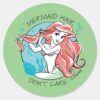Ariel__Mermaid_Hair_Don't_Care__Classic_Round_Sticker_1 Ariel Mermaid Hair Dont Care Classic Round Sticker