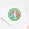 Ariel__Mermaid_Hair_Don't_Care__Classic_Round_Sticker_3 Ariel Mermaid Hair Dont Care Classic Round Sticker