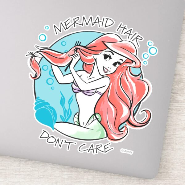 Ariel__Mermaid_Hair_Don't_Care__Sticker_1 Ariel Mermaid Hair Dont Care Sticker