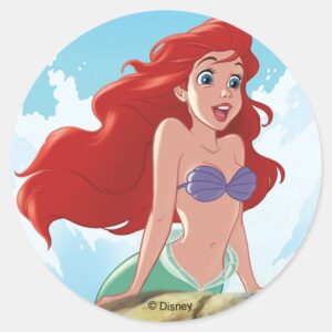 Ariel Adventure Begins With You Classic Round Sticker