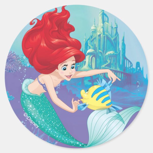 Ariel___Besties_Rule_Classic_Round_Sticker_1 Ariel Besties Rule Classic Round Sticker