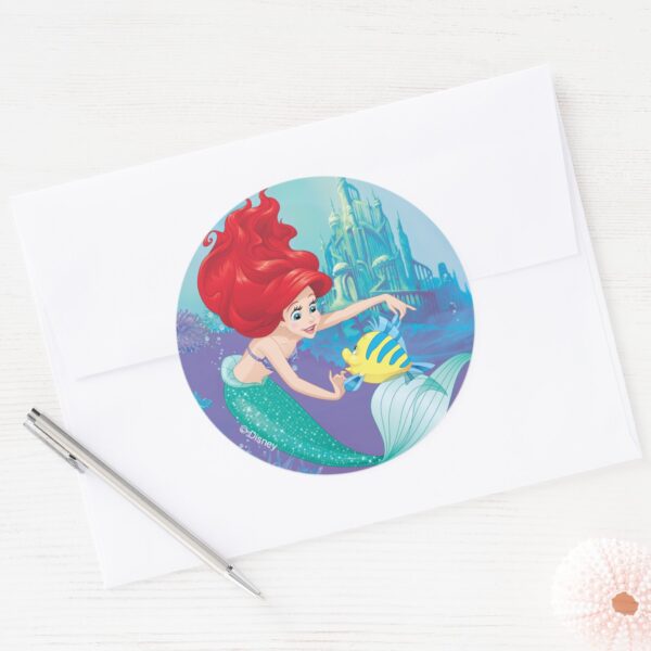 Ariel___Besties_Rule_Classic_Round_Sticker_3 Ariel Besties Rule Classic Round Sticker