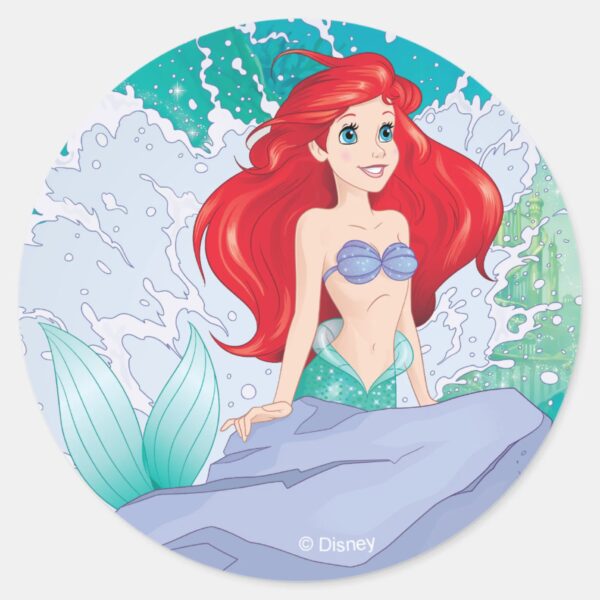 Ariel___Let's_Do_This_Classic_Round_Sticker_1 Ariel Lets Do This Classic Round Sticker