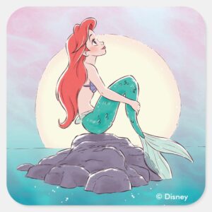 Ariel___The_Little_Mermaid_-_Pearlescent_Princess_Square_Sticker_1 Ariel The Little Mermaid Pearlescent Princess Square Sticker