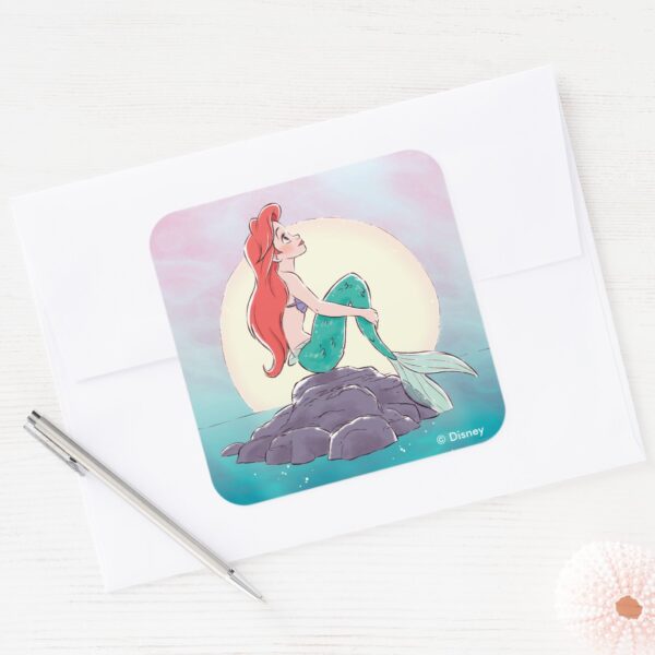 Ariel___The_Little_Mermaid_-_Pearlescent_Princess_Square_Sticker_3 Ariel The Little Mermaid Pearlescent Princess Square Sticker