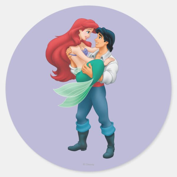 Ariel_and_Prince_Eric_Classic_Round_Sticker_1 Ariel And Prince Eric Classic Round Sticker