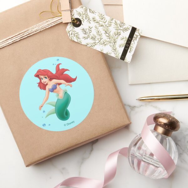 Ariel_with_Bubbles_Classic_Round_Sticker_5 Ariel With Bubbles Classic Round Sticker