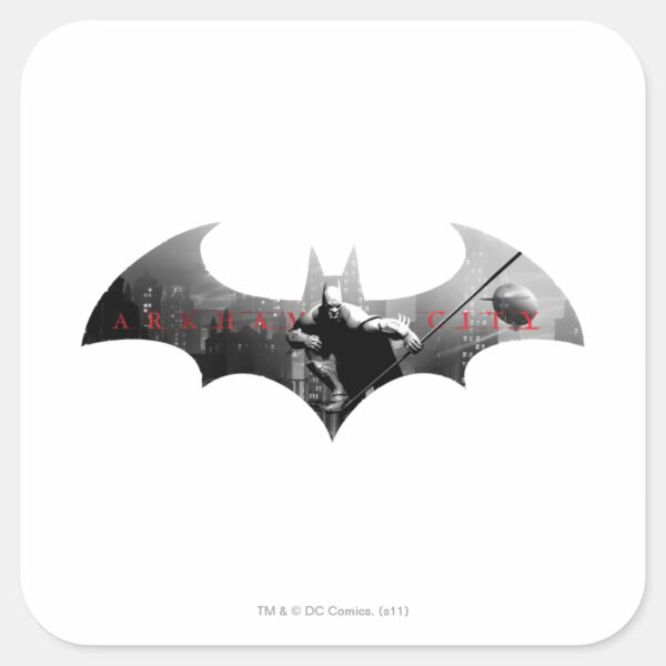Arkham_City_Bat_Symbol_Square_Sticker_1 Arkham City Bat Symbol Square Sticker