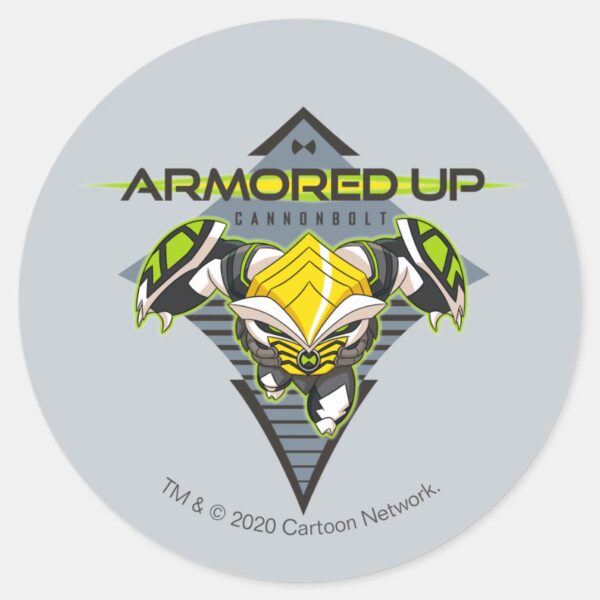 Armored_Up_-_Omni-Kix_Cannonbolt_Classic_Round_Sticker_1 Armored Up Omni Kix Cannonbolt Classic Round Sticker