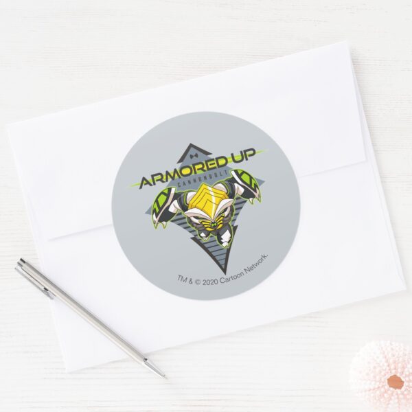 Armored_Up_-_Omni-Kix_Cannonbolt_Classic_Round_Sticker_3 Armored Up Omni Kix Cannonbolt Classic Round Sticker